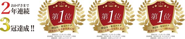 おかげさまで2年連続3冠達成